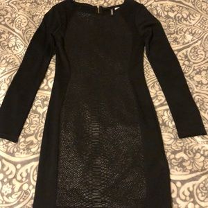 Black snake skin dress